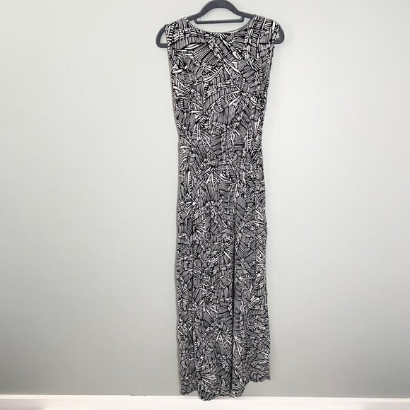 Cable‎ & Gauge black white stretch jersey sleeveless maxi dress - Small - Picture 5 of 11